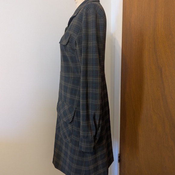 90's Schoolgirl style green plaid dress - Picture 5 of 10